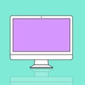 Computer Screen Desktop PC Technology Icon Vector Concept Royalty Free Stock Photo