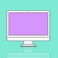 Computer Screen Desktop PC Technology Icon Vector Concept Royalty Free Stock Photo