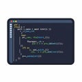 Computer screen displaying code snippet Royalty Free Stock Photo