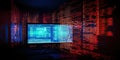 Computer screen displaying complex coding project with lines of code and symbols, concept of Programming Logic, created Royalty Free Stock Photo
