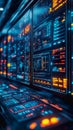 Computer Screen Displaying Complex Data Visualization with Colorful Graphs and Charts in a Modern Workspace Environment Royalty Free Stock Photo