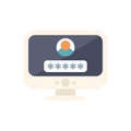 Computer screen displaying user login form requiring password Royalty Free Stock Photo