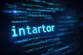 A computer screen displays a vast array of lines of complex code on it Royalty Free Stock Photo