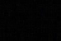 computer screen filled with a grid of randomly colored small ASCII characters including uppercase and lowercase letters numbers