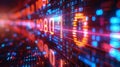 Computer Screen Illuminated by Colorful Lights Royalty Free Stock Photo
