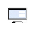 Computer screen with interface elements, representing digital design and user interface development Royalty Free Stock Photo