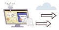 Digital Invoice Processing and Cloud Data Exchange with Automated Workflow Integration Royalty Free Stock Photo