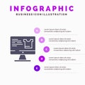 Computer, Screen, Monitor, Shopping Infographics Presentation Template. 5 Steps Presentation Royalty Free Stock Photo