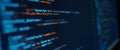 Computer screen with programming code lines Royalty Free Stock Photo