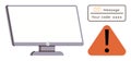 Computer Screen with Security Code Message and Alert Icon Highlighting Online Safety Royalty Free Stock Photo