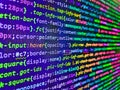 Computer screen shot with binary code and smartphone, great concept for technology computer and online security. Software Royalty Free Stock Photo