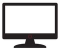 Computer Screen Silhouette With Off Button Royalty Free Stock Photo