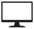 Computer Screen Silhouette Royalty Free Stock Photo