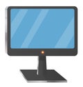 Computer Screen on Stand Vector Illustration Icon Royalty Free Stock Photo
