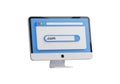 Computer screen with url bar isolated on transparent background Royalty Free Stock Photo