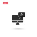 Computer screen with warning alert virus isolated 7 Royalty Free Stock Photo