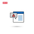 Computer screen with warning alert virus isolated 5 Royalty Free Stock Photo