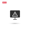 Computer screen with warning alert virus isolated 2 Royalty Free Stock Photo