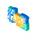 computer screens around e waste pollution isometric icon vector illustration Royalty Free Stock Photo