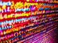 Computer security background. Programmer occupation job. Software abstract background. Developer working on program codes in Royalty Free Stock Photo