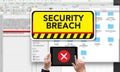 computer Security Breach Cyber Attack Computer Crime Password Se Royalty Free Stock Photo