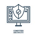 Computer security concept. Vector illustration decorative design Royalty Free Stock Photo