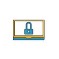 Computer Security icon. Simple element from web development icons collection. Creative Computer Security icon ui, ux, apps, Royalty Free Stock Photo