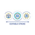 Computer security improvement loop concept icon Royalty Free Stock Photo