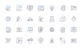 Computer security line icons collection. Firewall, Malware, Encryption, Hacking, Passwords, Cybercrime, Antivirus vector