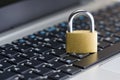 Computer Security Padlock Keyboard Royalty Free Stock Photo