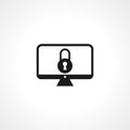 Computer security simple isolated web icon Royalty Free Stock Photo