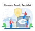 Computer security specialist. Idea of digital data protection and safety. Royalty Free Stock Photo