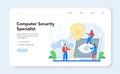 Computer security specialist web banner or landing page. Idea of digital Royalty Free Stock Photo