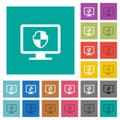 Computer security square flat multi colored icons Royalty Free Stock Photo