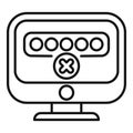 Computer security system showing password protected access with error message Royalty Free Stock Photo