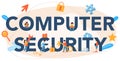 Computer security typographic header. Idea of digital data Royalty Free Stock Photo