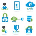 Security web icons set Royalty Free Stock Photo