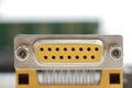 Computer serial port connector Royalty Free Stock Photo