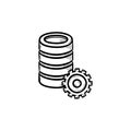 Computer server hand drawn outline doodle icon. Royalty Free Stock Photo