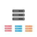 Computer Server Set Icon Vector illustration isolated Royalty Free Stock Photo