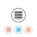 Computer Server Set Icon Vector illustration isolated Royalty Free Stock Photo