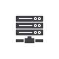 Computer Server vector icon Royalty Free Stock Photo