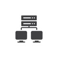 Computer server vector icon Royalty Free Stock Photo