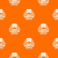 Computer service pattern vector orange Royalty Free Stock Photo