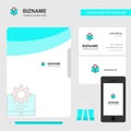 Computer setting Business Logo, File Cover Visiting Card and Mobile App Design. Vector Illustration Royalty Free Stock Photo