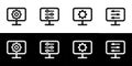 Computer setting, configuration, and preference icon set.