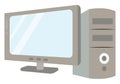 Computer setup, illustration, vector