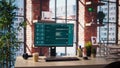 Computer setup in workspace showing large language model program