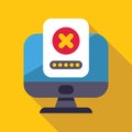 Computer showing error message with password input field Royalty Free Stock Photo