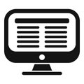 Computer showing website code programming icon Royalty Free Stock Photo